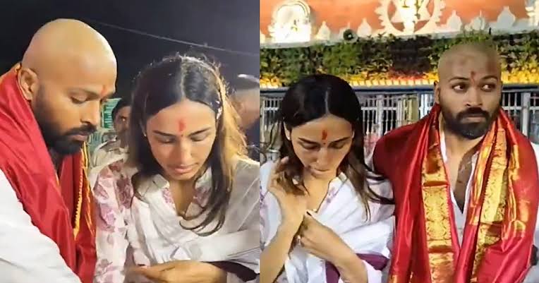 తిరుమల శ్రీవారి సేవలో హార్దిక్ పాండ్యా.. ప్రియురాలితో కలిసి స్వామివారి దర్శనం.. గుండుతో కొత్త లుక్!