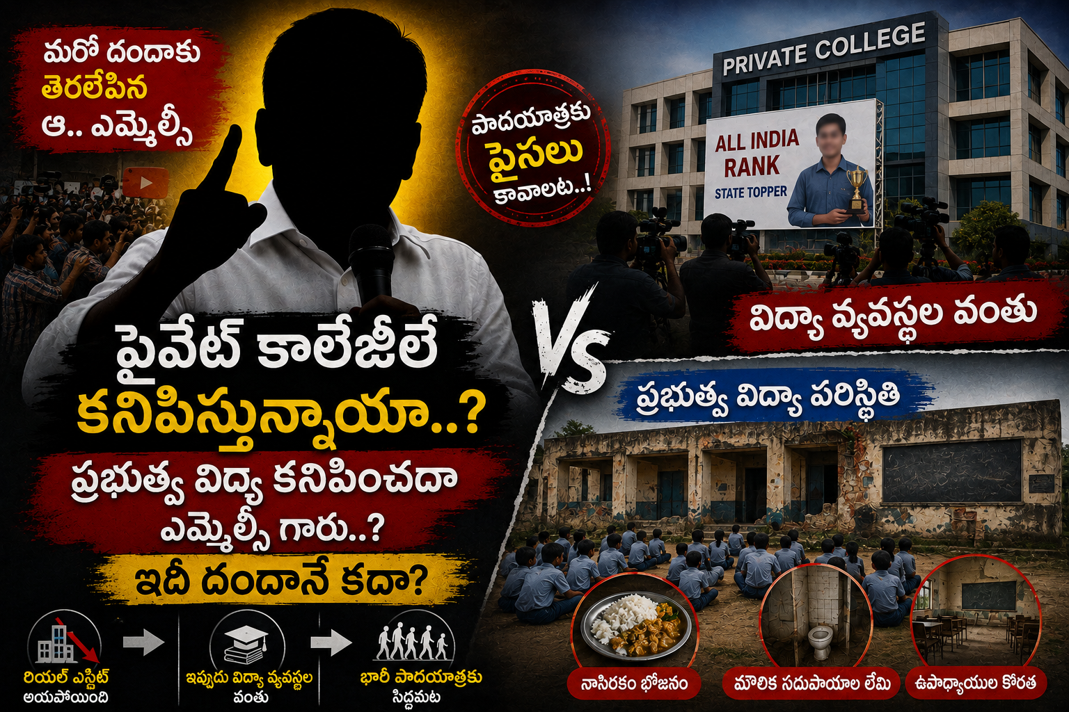 ప్రైవేట్ కాలేజీలే కనిపిస్తున్నాయా..? ప్రభుత్వ విద్య కనిపించదా ఎమ్మెల్సీ గారూ..? ఇదీ దందానే కదా?